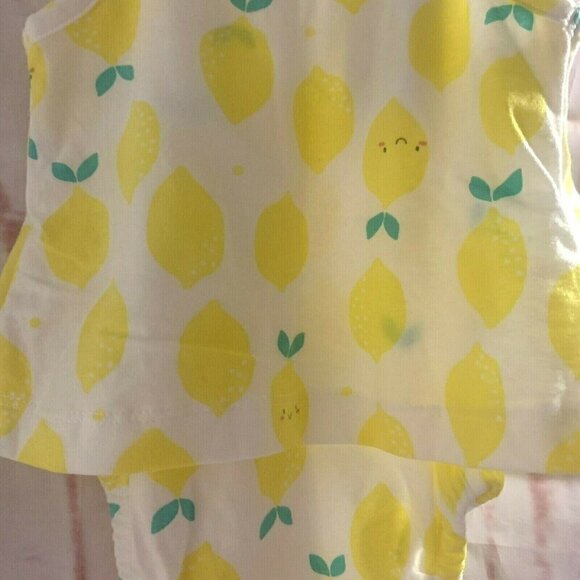 Carters Baby Girls Romper Size 3M Yellow White - Picture 8 of 12